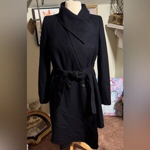 NWOT Sophisticated Italian NostraSantissima Women's Black Wool Blend Coat Size L